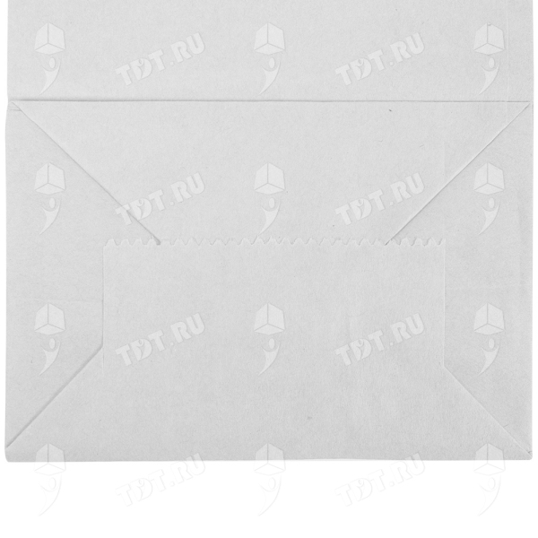 Белый бумажный пакет без ручек, 70 г/м², 10*7*19 см