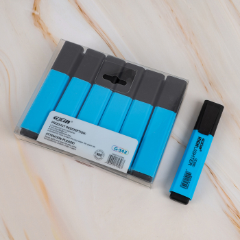 Текстовыделитель Gxin Highlighter G-342, голубой, 2-5 мм, 12 шт./уп.