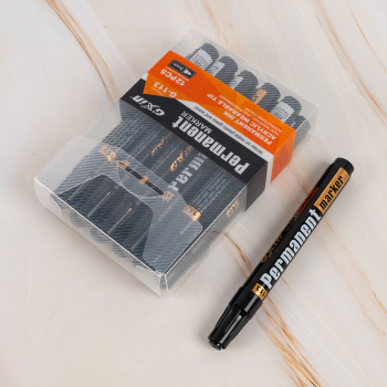 Маркер перманентный Gxin G-113, черный, 3 мм, 12 шт./уп.