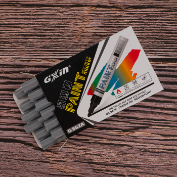 Маркер-краска перманентный Gxin G-862A, серебряный, 4 мм, 1 шт.