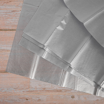 Бумага тишью, серебряная, 50*66 см, 20 г/м², 10 листов