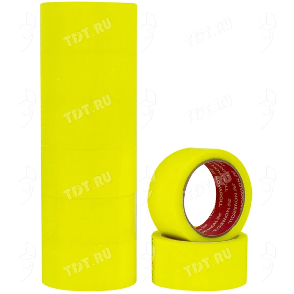 Клейкая лента лимонная Nova Roll ID Tape, 48мм*66м*45мкм