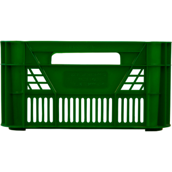 Пластиковый ящик для фруктов и овощей, зелёный, 400*300*155 мм