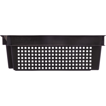 Овощной ящик, конусный, перфорированный, черный, 600*400*200 мм