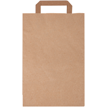 Крафт пакет с плоской ручкой, 70 г/м², 22*9*33 см