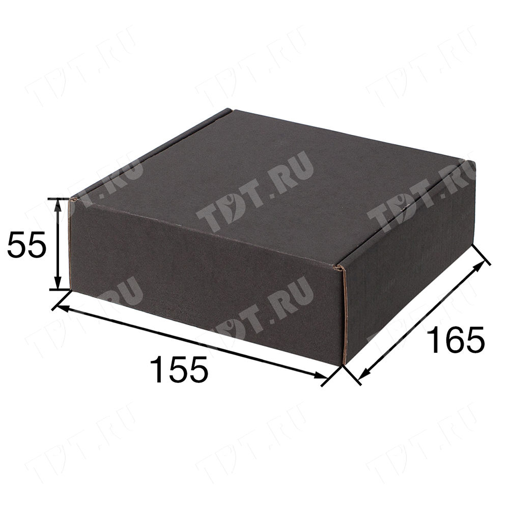 Короб КС-522 МГФ, чёрный, 155*165*55 мм, Т-24 Е