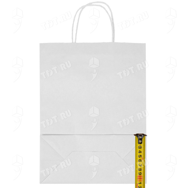 Белый пакет с крученой ручкой, 80 г/м², 24*11*32 см