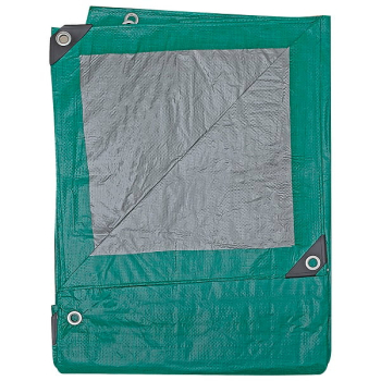 Защитный тент «Тарпаулин®» с люверсами зеленый, 8*12 м, 120 г/м²