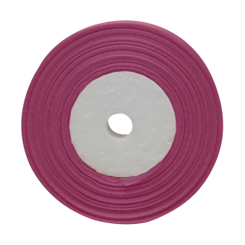 Атласная лента, брусничная, 25мм*23м