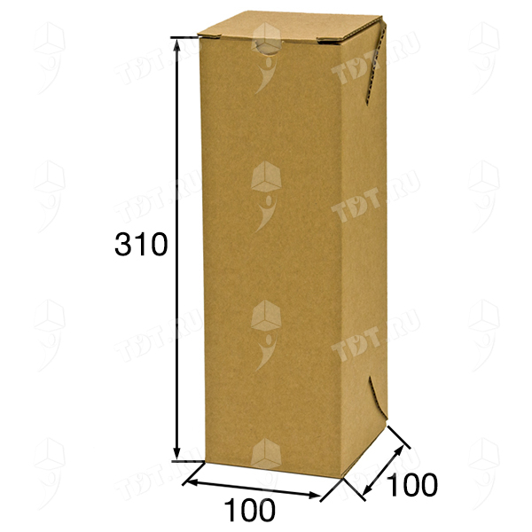 Картонная коробка для бутылки №95, 100*100*310 мм