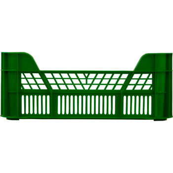 Пластиковый ящик для фруктов и овощей, зелёный, 400*300*155 мм