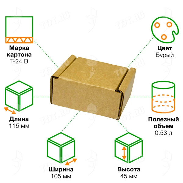 Короб КС-120, 115*105*45 мм