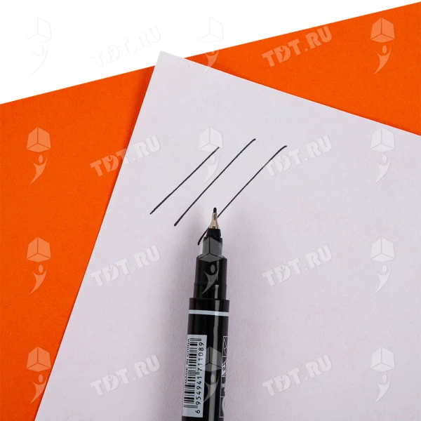 Маркер перманентный Gxin G-107A для CD/DVD, двусторонний, черный, 0.5-1 мм, 12 шт./уп.