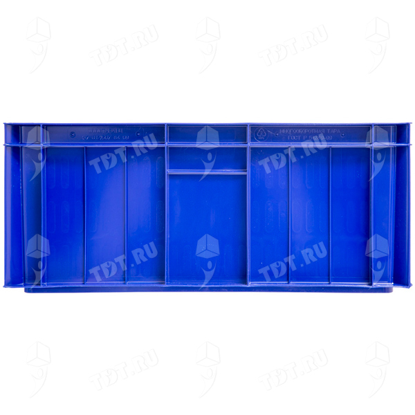 Пластиковый ящик для мяса, синий, 600*400*250 мм