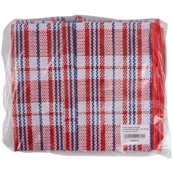 Сумка однослойная хозяйственная, 90 л, 60*30*50 см, красно-синяя
