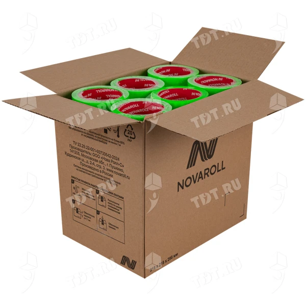 Клейкая лента зеленая Nova Roll ID Tape, 48мм*66м*45мкм