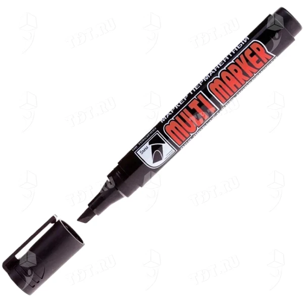 Маркер перманентный Crown «Multi Marker Chisel», черный, 5 мм