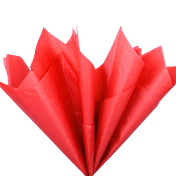 Бумага тишью упаковочная, красная, 50*66 см, 20 г/м², 10 листов