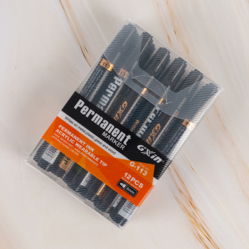 Маркер перманентный Gxin G-113, черный, 3 мм, 12 шт./уп.