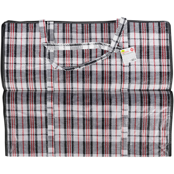 Сумка однослойная хозяйственная, 90 л, 60*30*50 см, чёрно-красная