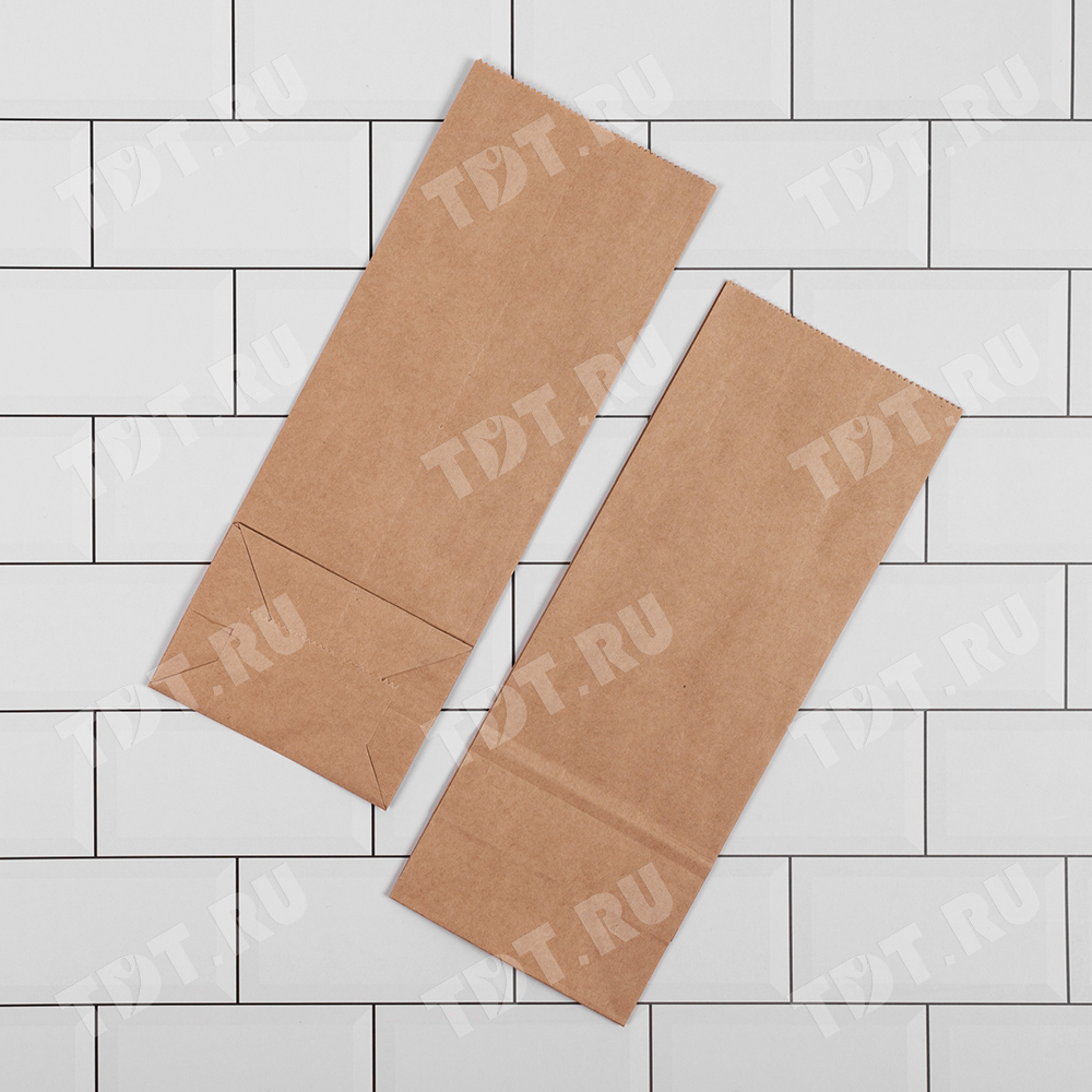 Крафт пакет без ручек, 70 г/м², 10*7*33 см