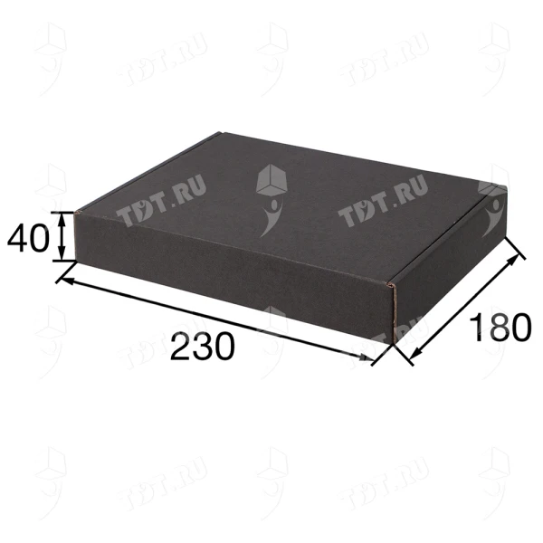 Короб КС-529 МГФ, чёрный, 230*180*40 мм