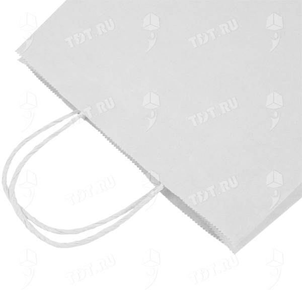 Белый пакет с крученой ручкой, 80 г/м², 26*11*34.5 см