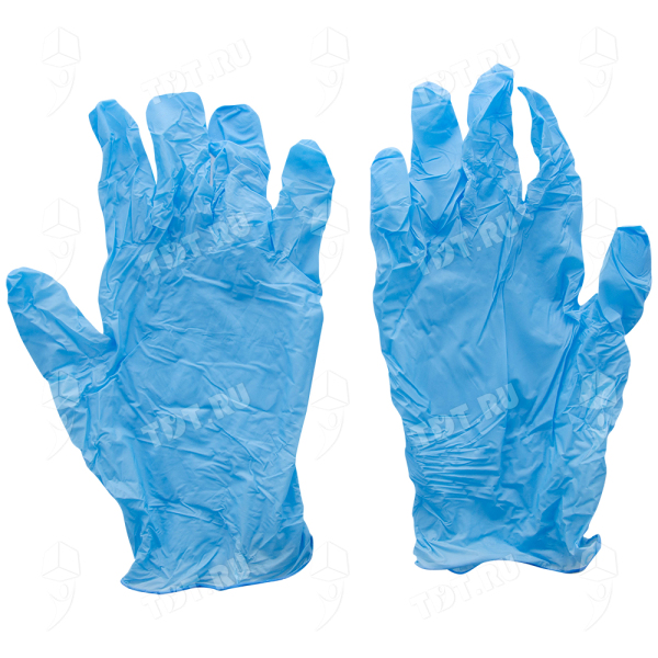 Перчатки нитриловые Monopak, голубые, размер L, 100 шт./уп.