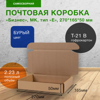 Почтовый короб «Бизнес», МК, тип «E», 270*165*50 мм, T-21 В