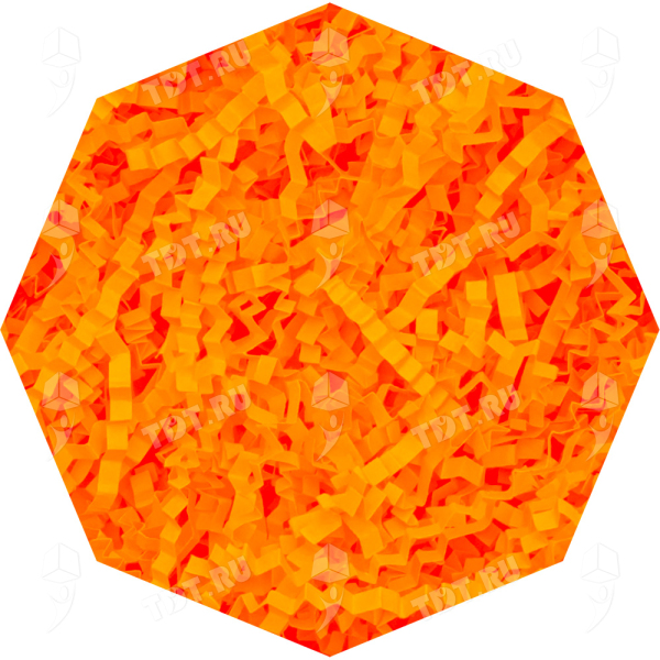 Бумажный наполнитель «Оранжевый неон», цветная бумага, 1 кг