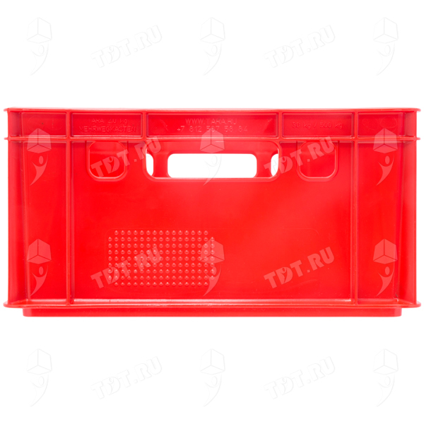 Мясной ящик Е2, красный, сплошной, 600*400*200 мм