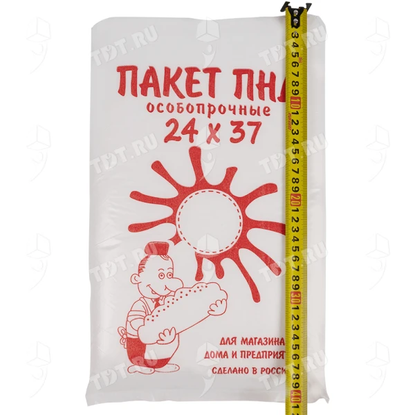 Пакеты фасовочные ПНД в пластах, особопрочные, 24*37см, 14 мкм