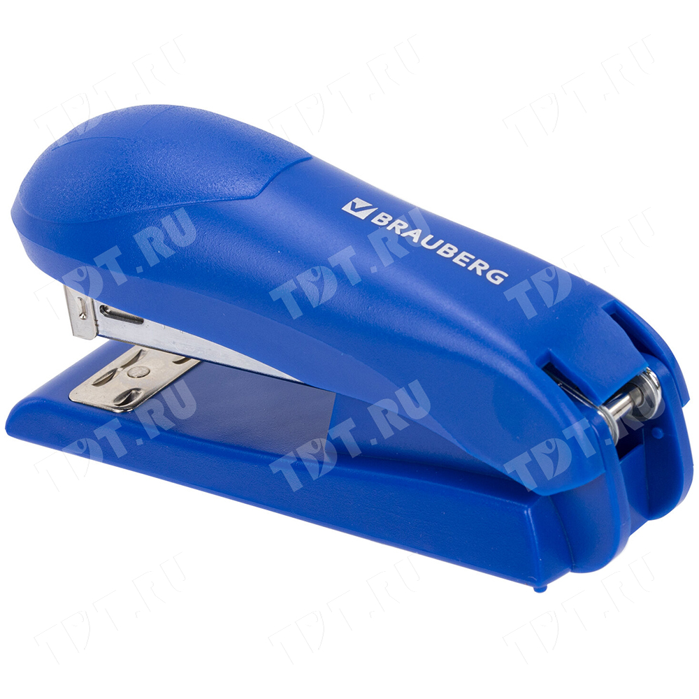 Степлер BRAUBERG «Universal» для скоб №24/6 и №26/6, пластик, синий, 30 листов