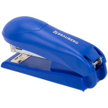 Степлер BRAUBERG «Universal» для скоб №24/6 и №26/6, пластик, синий, 30 листов
