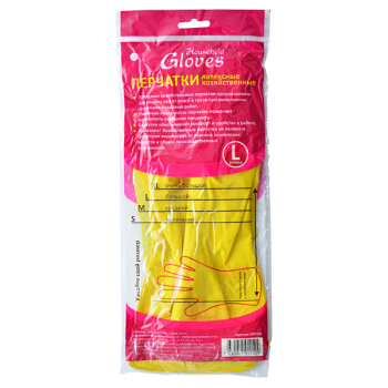 Перчатки хозяйственные латексные (размер L)