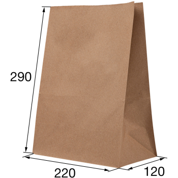 Крафт пакет без ручек, 70 г/м², 22*12*29 см Крафт пакет без ручек, 70 г/м², 22*12*29 см