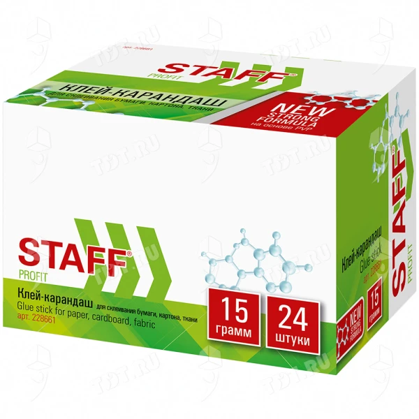 Клей-карандаш STAFF Profit, 15 г