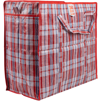 Сумка однослойная хозяйственная, 56 л, 50*25*45 см, красно-синяя