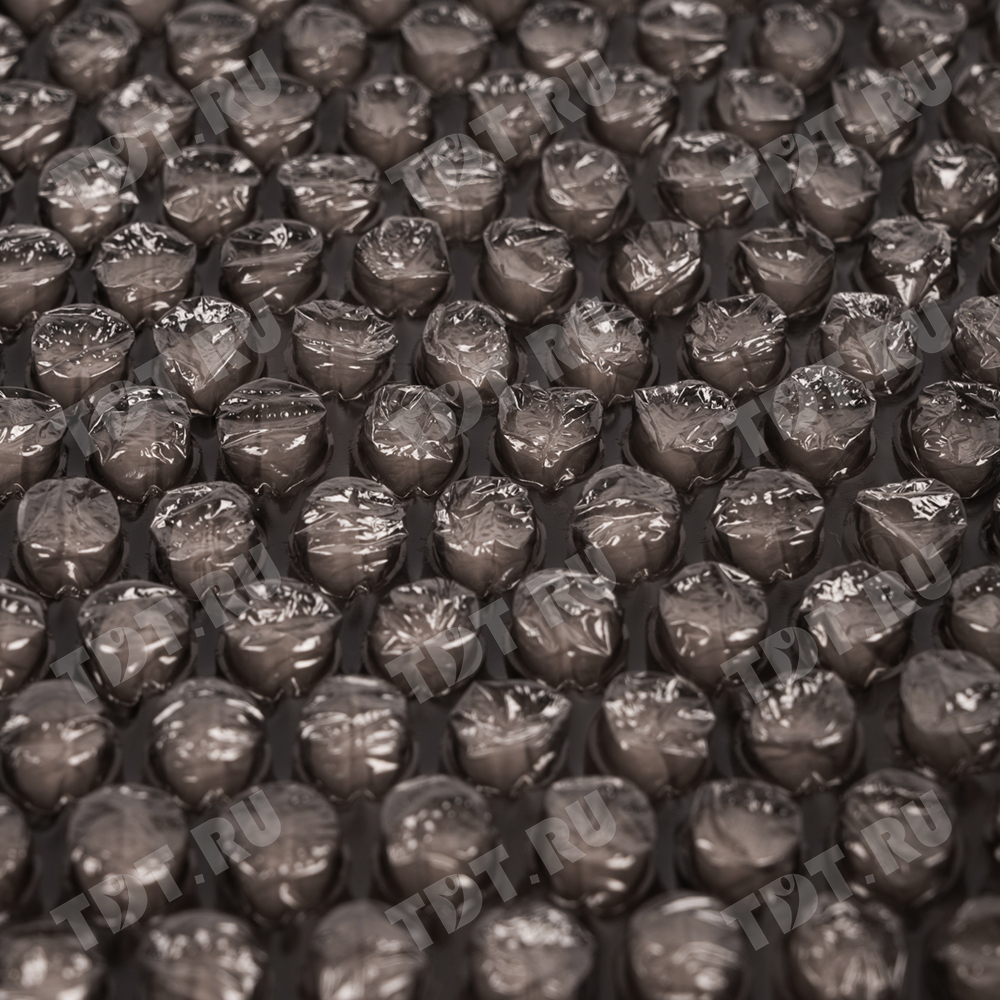 Воздушно пузырьковая пленка, 50*0.6 м «Black bubble», 40 г/м², чёрная, двухслойная