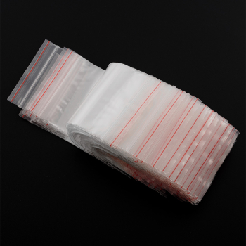 Пакет Zip Lock с полосой для надписи, прозрачный, 70*100 мм, 60 мкм, 100 шт.