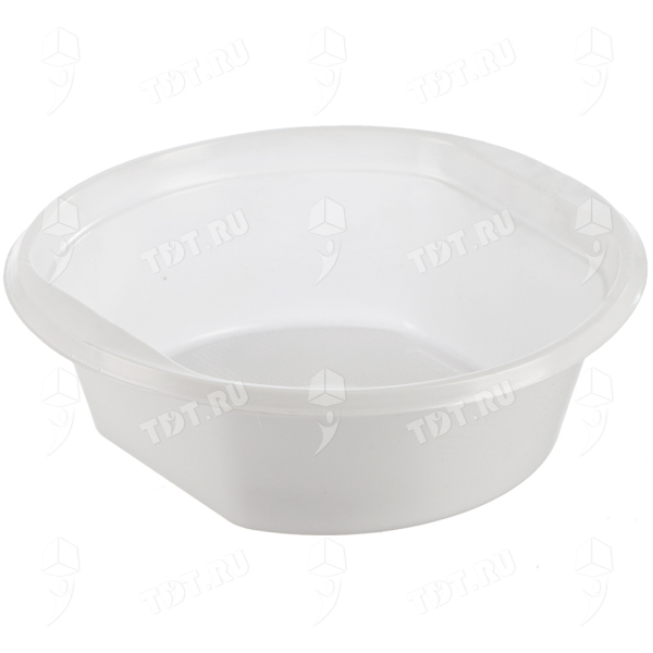 Суповая тарелка, пластиковая, белая, 500 мл, 50 шт.