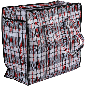 Сумка однослойная хозяйственная, 105 л, 70*30*50 см, чёрно-красная