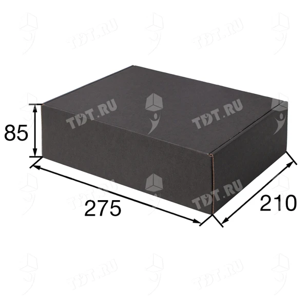 Короб КС-531 МГФ, чёрный, 275*210*85 мм