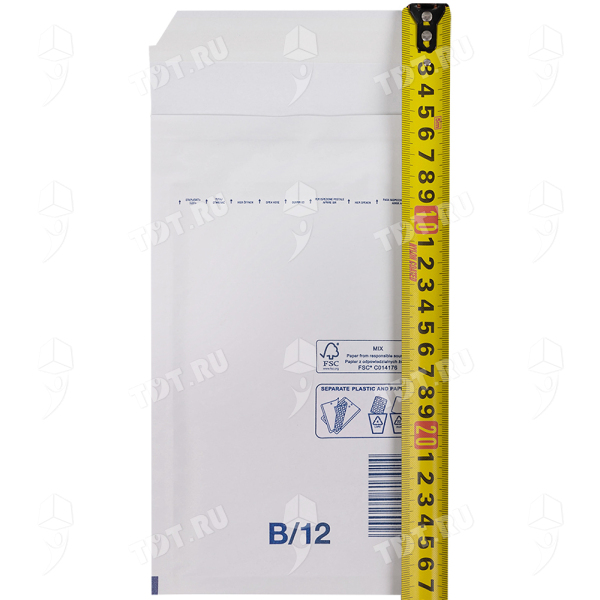 Белый крафт пакет с прослойкой, 14*22 см, B-12 (В/00)