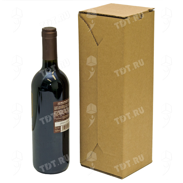 Картонная коробка для бутылки №95, 100*100*310 мм