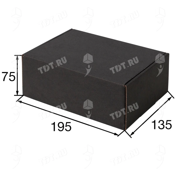 Короб КС-505 МГФ, чёрный, 195*135*75 мм