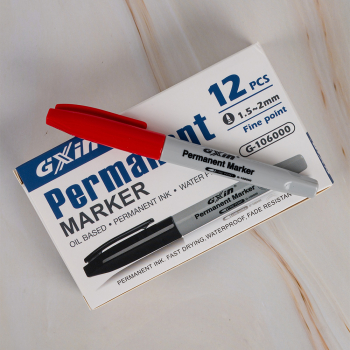 Маркер перманентный Gxin G-106000, красный, 1-2 мм, 1 шт.