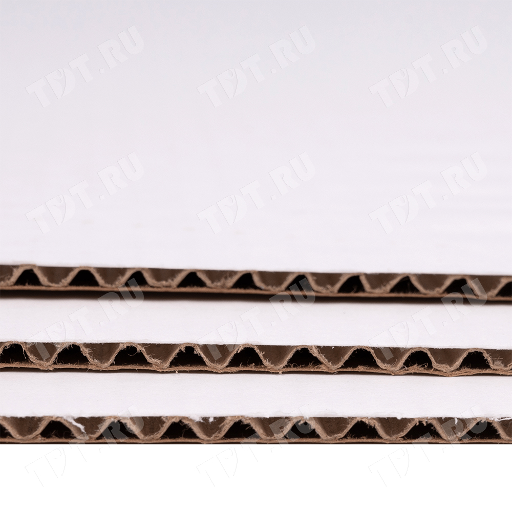 Лист гофрокартона Т23, бело-бурый, 1200*2060 мм