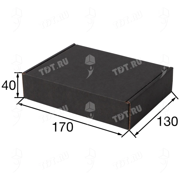 Короб КС-500 МГФ, чёрный, 170*130*40 мм