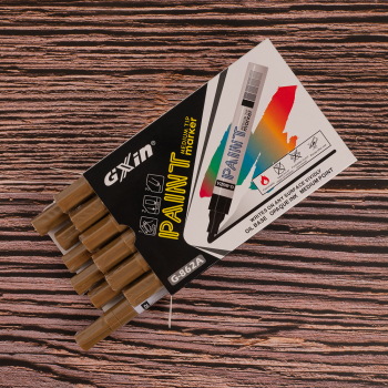 Маркер-краска перманентный Gxin G-862A, золотой, 4 мм, 1 шт.